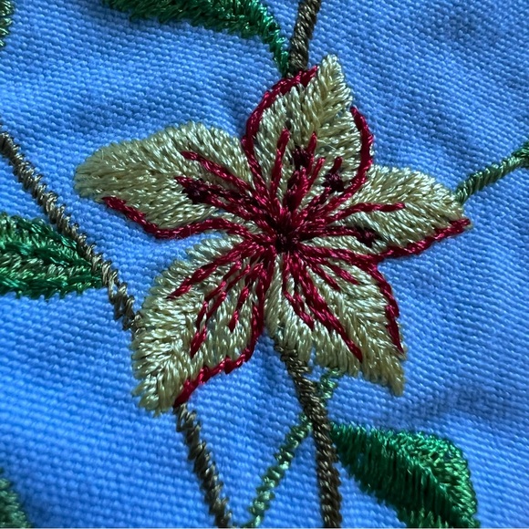 Victor Costa Occasion Embroidered Snap Up Denim Chambray Jacket Top size Large - Picture 7 of 10